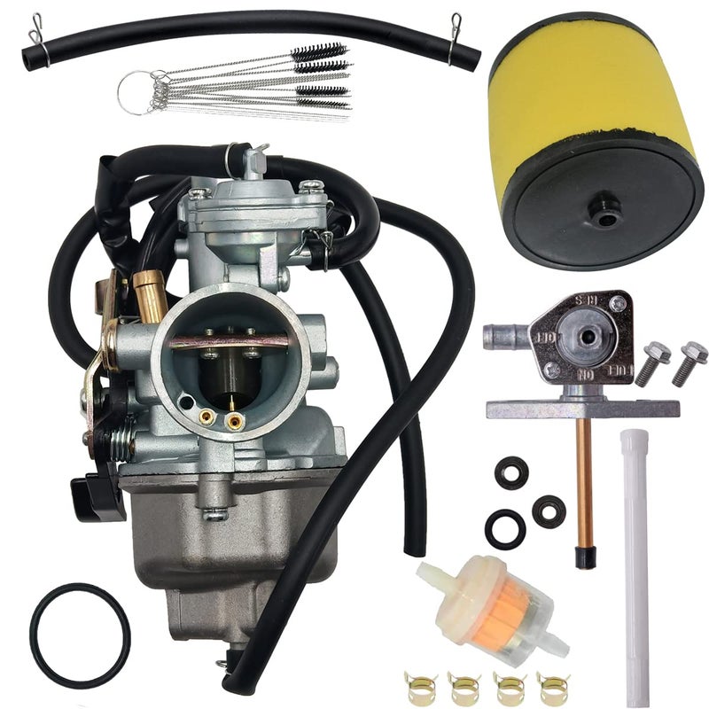 JDLLONG Carburetor for Honda TRX 250 Recon 250 TRX250TE TRX250TM 1997-2001 2002-2007 With Fuel Tank Petcock Valve & Air Filter - Image 1